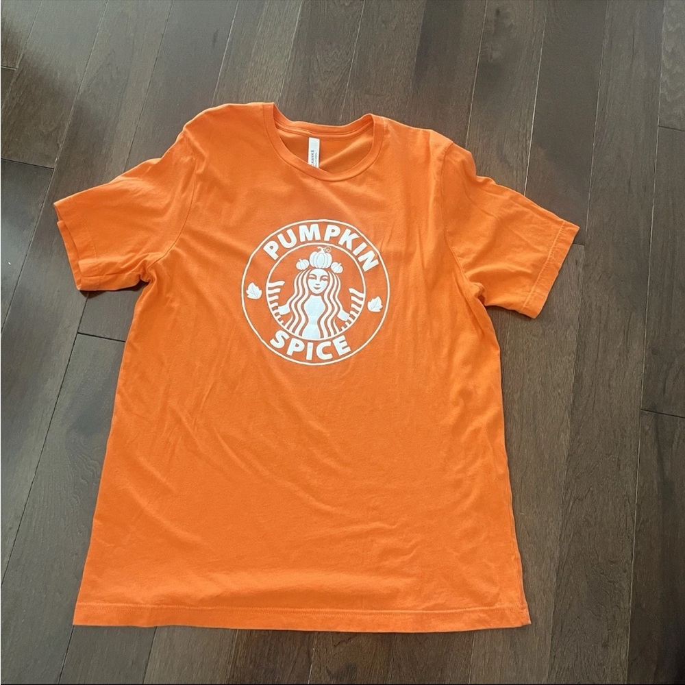 Pumpkin Spice T-Shirt Women’s XL Starbucks Parody Pumpkins Halloween Fall
